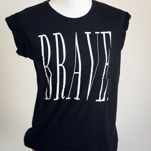 Color sisterhood Tops - Color Sisterhood 'BRAVE' T-shirt